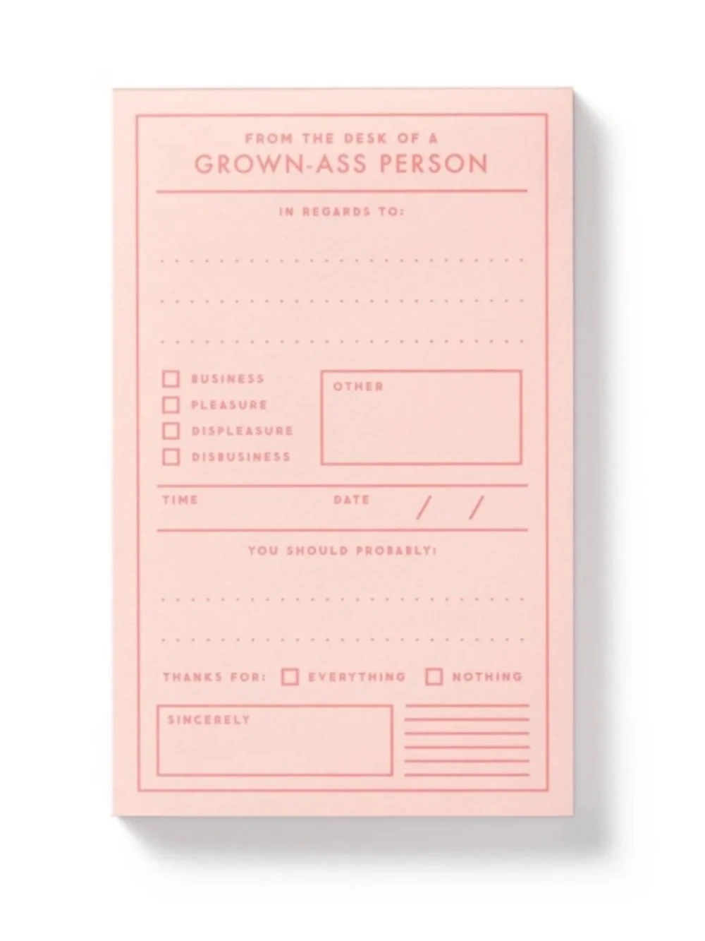Grown-ass Person Memo Pad